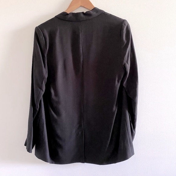 NWT FRANK & OAK Open front long blazer - women’s Tencel fully-lined open - Picture 4 of 6